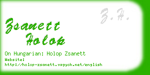 zsanett holop business card